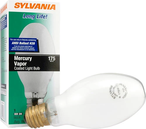 Sylvania 175W Mercury Vapor HID Light Bulb 4 Sylvania 175W Mercury Vapor HID Light Bulb - Image 2