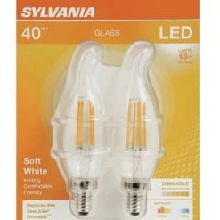 Sylvania® 40W Equivalent B10 Soft White Dimmable LED Light Bulb - 2 Pack -Sylvania Outlet Store 04613570941bt 1