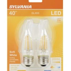 Sylvania® 40W Equivalent B10 Dimmable LED Light Bulb - 2 Pack 7 Sylvania® 40W Equivalent B10 Dimmable LED Light Bulb - 2 Pack -Sylvania Outlet Store 04613570942bt 1