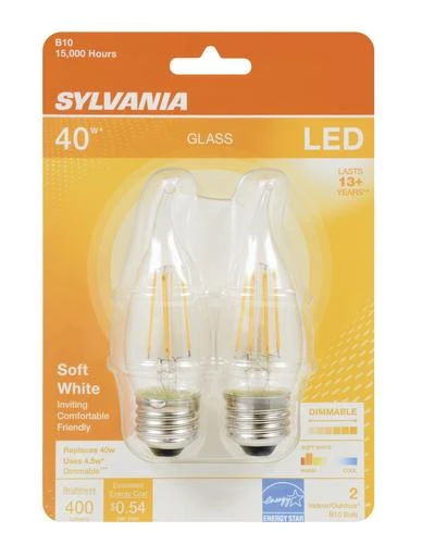 Sylvania® 40W Equivalent B10 Dimmable LED Light Bulb - 2 Pack 5 Sylvania® 40W Equivalent B10 Dimmable LED Light Bulb - 2 Pack - Image 3
