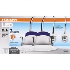 Sylvania 4" 50 Watt Equivalent Daylight Dimmable LED Recessed Retrofit Downlight -Sylvania Outlet Store 3491175 P ALT