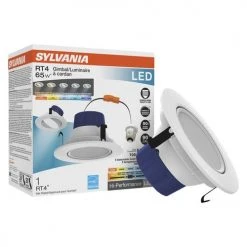 SYLVANIA® 4" LED Recessed Retrofit Gimbal Downlight -Sylvania Outlet Store 3492113 P ALT2