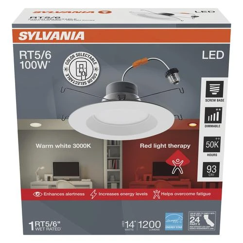SYLVANIA® 5/6" LED Recessed Retrofit Downlight With Red Light Therapy 4 SYLVANIA® 5/6" LED Recessed Retrofit Downlight With Red Light Therapy - Image 2