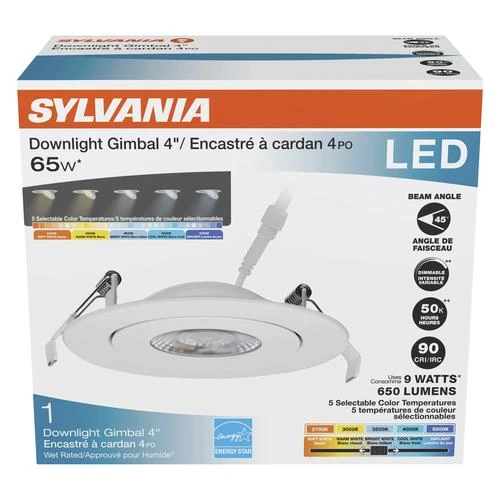 SYLVANIA® 4" LED Gimbal Ultra-Thin Downlight 4 SYLVANIA® 4" LED Gimbal Ultra-Thin Downlight - Image 2