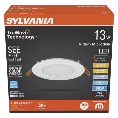 SYLVANIA® 4" TruWave™ MicroDisk LED Ultra-Thin Downlight 4 SYLVANIA® 4" TruWave™ MicroDisk LED Ultra-Thin Downlight - Image 2
