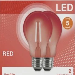 Sylvania 25W Equivalent A19 Red LED Light Bulb - 2 Pack -Sylvania Outlet Store 3530104 P ALT