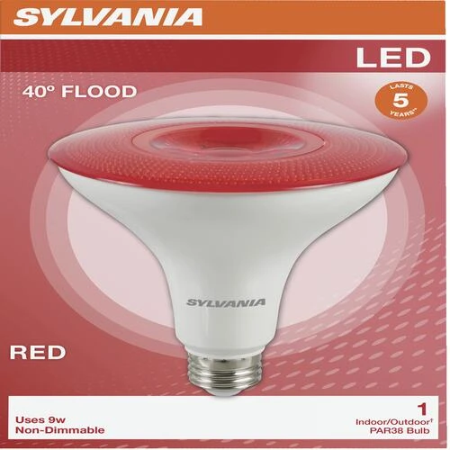 Sylvania 60W Equivalent PAR38 Red LED Light Bulb 4 Sylvania 60W Equivalent PAR38 Red LED Light Bulb - Image 2