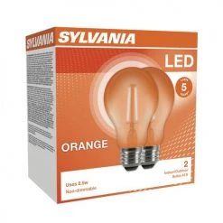 Sylvania 25W Equivalent A19 Orange LED Light Bulb - 2 Pack -Sylvania Outlet Store 3530138 P ALT2