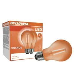 Sylvania 25W Equivalent A19 Orange LED Light Bulb - 2 Pack -Sylvania Outlet Store 3530138 P ALT3