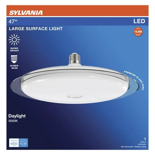 Sylvania® 300W Equivalent High Lumen Low Bay Disk LED Light Bulb 5000K 5 Sylvania® 300W Equivalent High Lumen Low Bay Disk LED Light Bulb 5000K - Image 3