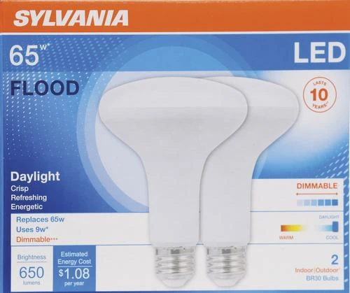 Sylvania® 65W Equivalent BR30 Daylight Dimmable LED Light Bulb - 2 Pack 4 Sylvania® 65W Equivalent BR30 Daylight Dimmable LED Light Bulb - 2 Pack - Image 2