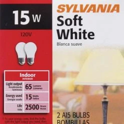 Sylvania® 15W A15 Dimmable Incandescent Light Bulbs - 2 Pack -Sylvania Outlet Store 3532436 P ALT