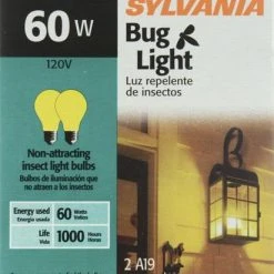 Sylvania® 60W Yellow Bug Light Dimmable Incandescent Light Bulbs - 2 Pack 5 Sylvania® 60W Yellow Bug Light Dimmable Incandescent Light Bulbs - 2 Pack -Sylvania Outlet Store 3533011 P ALT