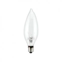 Sylvania 15W B10 Double Life Dimmable Incandescent Light Bulb, Clear - 4 Pack