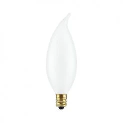 Sylvania 40W B10 Double Life Dimmable Incandescent Light Bulb, Frosted- 4 Pack