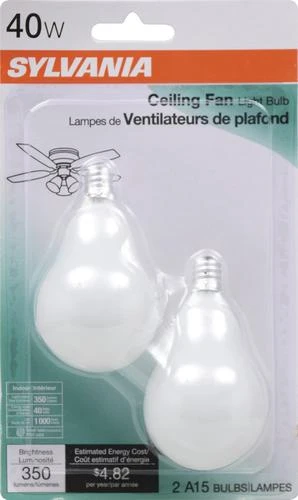 Sylvania® 40W A15 Dimmable Incandescent Light Bulbs - 2 Pack 4 Sylvania® 40W A15 Dimmable Incandescent Light Bulbs - 2 Pack - Image 2