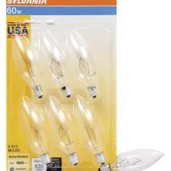 Sylvania 60W B10 Warm White Incandescent Light Bulb - 6 Pack -Sylvania Outlet Store 3534303 P ALT2