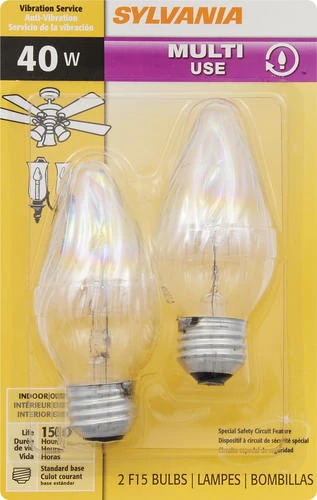 Sylvania® 40W F15 Iridescent Dimmable Incandescent Light Bulbs - 2 Pack 7 Sylvania® 40W F15 Iridescent Dimmable Incandescent Light Bulbs - 2 Pack - Image 5