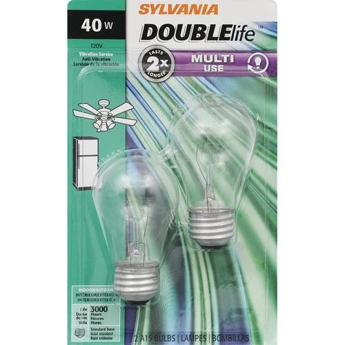 Sylvania® 40W A15 Dimmable Incandescent Light Bulbs - 2 Pack 4 Sylvania® 40W A15 Dimmable Incandescent Light Bulbs - 2 Pack - Image 2