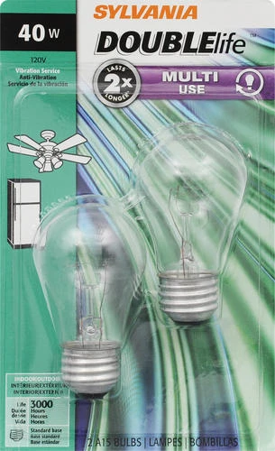 Sylvania® 40W A15 Dimmable Incandescent Light Bulbs - 2 Pack 5 Sylvania® 40W A15 Dimmable Incandescent Light Bulbs - 2 Pack - Image 3