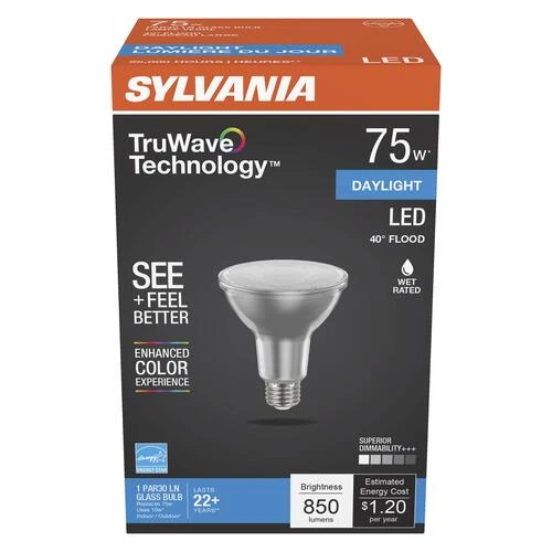 Sylvania® TruWave™ Natural Series™ 75W Equivalent PAR30LN Daylight Dimmable Long Neck LED Light Bulb 4 Sylvania® TruWave™ Natural Series™ 75W Equivalent PAR30LN Daylight Dimmable Long Neck LED Light Bulb - Image 2