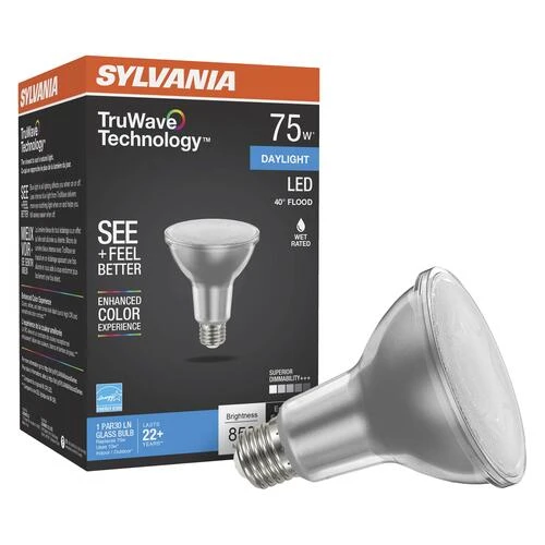 Sylvania® TruWave™ Natural Series™ 75W Equivalent PAR30LN Daylight Dimmable Long Neck LED Light Bulb 6 Sylvania® TruWave™ Natural Series™ 75W Equivalent PAR30LN Daylight Dimmable Long Neck LED Light Bulb - Image 4