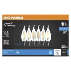 Sylvania® TruWave™ Natural Series™ 40W Equivalent B10 Daylight Dimmable LED Light Bulb - 6 Pack -Sylvania Outlet Store 3534556 P ALT2