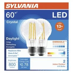 Sylvania® 60W Equivalent A19 Daylight Dimmable LED Light Bulb - 2 Pack -Sylvania Outlet Store 3534562 P Alt2