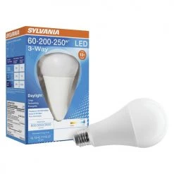 Sylvania® 60/200/250W Equivalent A23 Daylight 3-Way LED Light Bulb 9 Sylvania® 60/200/250W Equivalent A23 Daylight 3-Way LED Light Bulb -Sylvania Outlet Store 3534571 P Alt3