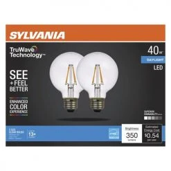 Sylvania® TruWave™ Natural Series™ 40W Equivalent G25 Daylight Dimmable LED Light Bulb - 2 Pack 8 Sylvania® TruWave™ Natural Series™ 40W Equivalent G25 Daylight Dimmable LED Light Bulb - 2 Pack -Sylvania Outlet Store 3535043 P Alt2