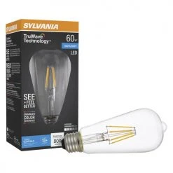 Sylvania® TruWave™ Natural Series™ 60W Equivalent ST19 Daylight Dimmable LED Light Bulb -Sylvania Outlet Store 3535059 P Alt3