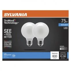 Sylvania® TruWave™ Natural Series™ 75W Equivalent G25 Daylight Dimmable LED Light Bulb - 2 Pack -Sylvania Outlet Store 3535072 P Alt2