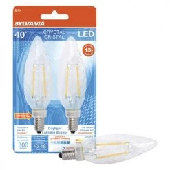 Sylvania® 40W Equivalent B10 Daylight Dimmable LED Light Bulb - 2 Pack -Sylvania Outlet Store 3536033 P ALT8