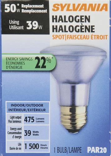 Sylvania 39-Watt PAR20 Dimmable Halogen Light Bulb 4 Sylvania 39-Watt PAR20 Dimmable Halogen Light Bulb - Image 2