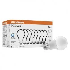 Sylvania® ECO 60W Equivalent A19 Daylight LED Light Bulb - 8 Pack 7 Sylvania® ECO 60W Equivalent A19 Daylight LED Light Bulb - 8 Pack -Sylvania Outlet Store 3537242 P ALT2