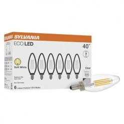 Sylvania ECO 40W Equivalent B10 Soft White LED Light Bulb - 6 Pack -Sylvania Outlet Store 3537245 P ALT2