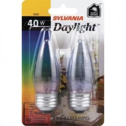 Sylvania® 40-Watt B10 Dimmable Daylight Incandescent Light Bulbs - 2 Pack -Sylvania Outlet Store 3537600bt