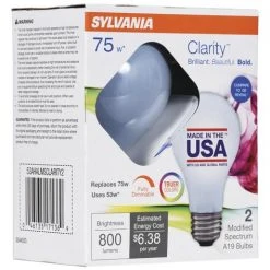 Sylvania 75W Clarity Light Bulb - 2 Pack -Sylvania Outlet Store 3537608 P ALT 1