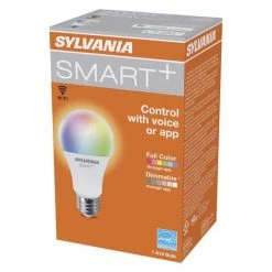 Sylvania® SMART PLUS 60W Equivalent A19 Full Color And Tunable White Dimmable Wi-Fi LED Light Bulb -Sylvania Outlet Store 3580043 P ALT90