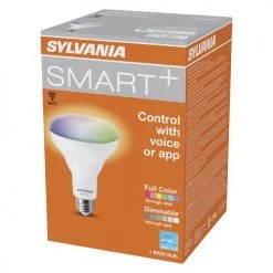 Sylvania® SMART PLUS 65W Equivalent BR30 Full Color And Tunable White Dimmable Wi-Fi LED Light Bulb -Sylvania Outlet Store 3580045 P ALT90