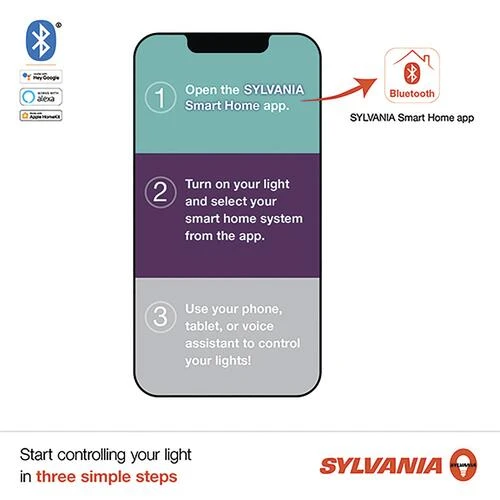 Sylvania® SMART PLUS 60W Equivalent A19 Full Color And Tunable White Dimmable Bluetooth LED Light Bulb 10 Sylvania® SMART PLUS 60W Equivalent A19 Full Color And Tunable White Dimmable Bluetooth LED Light Bulb - Image 8