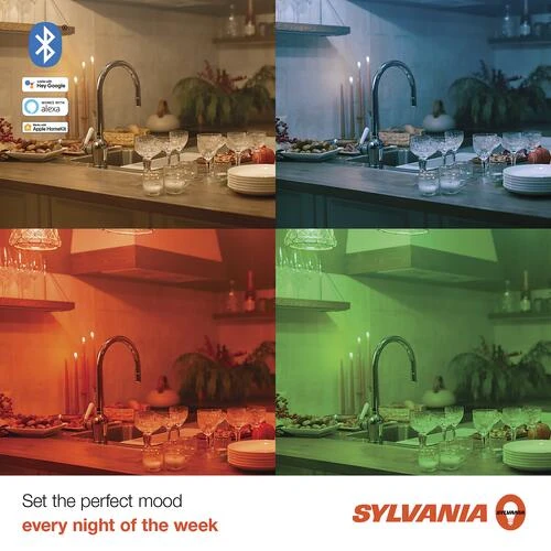 Sylvania® SMART PLUS 65W Equivalent BR30 Full Color And Tunable White Dimmable Bluetooth LED Light Bulb 7 Sylvania® SMART PLUS 65W Equivalent BR30 Full Color And Tunable White Dimmable Bluetooth LED Light Bulb - Image 5