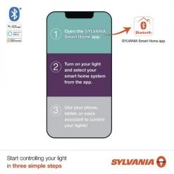 Sylvania® SMART PLUS 65W Equivalent BR30 Full Color And Tunable White Dimmable Bluetooth LED Light Bulb 17 Sylvania® SMART PLUS 65W Equivalent BR30 Full Color And Tunable White Dimmable Bluetooth LED Light Bulb -Sylvania Outlet Store 3580096 P SF14